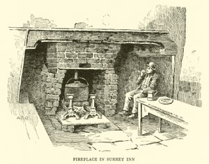 Open haard in Surrey Inn